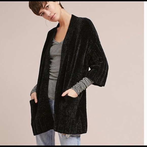 Anthropologie Moth Chenille Cardigan 